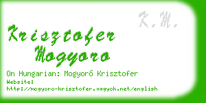 krisztofer mogyoro business card