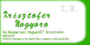 krisztofer mogyoro business card